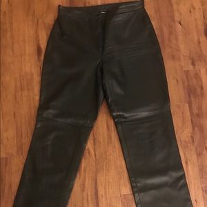 The Limited Black Leather Pants